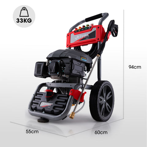 JET-USA 7HP 4800PSI Petrol High Pressure Washer Cleaner, Water Spray Gunrey, 30m Hose Drain Cleaner