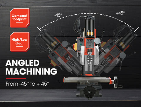 BAUMR-AG 600W Mini Metal Lathe and 350W Mill Drill Press Machine Combo