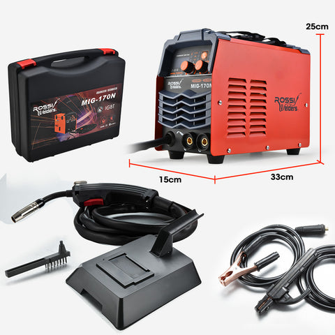 ROSSI 170 Amp Portable Inverter MIG Stick ARC Welder, with Carry Case & Accessories