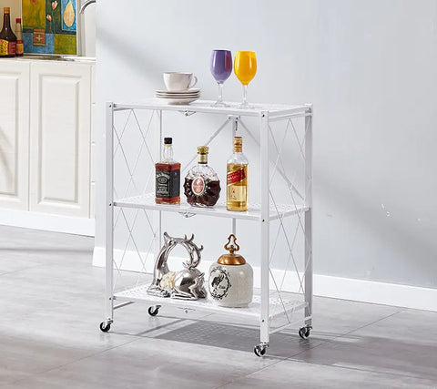 EKKIO Foldable Storage Shelf 3 Tier (White)