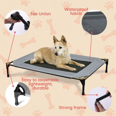 Floofi Elevated Pet Bed (XL Black) FI-PB-266-QQQ