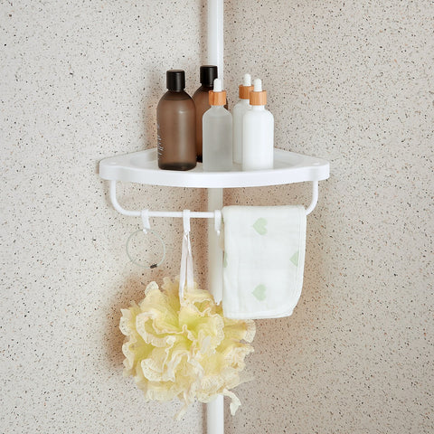 SONGMICS Adjustable Bathroom Corner Shelf with 4 Trays White