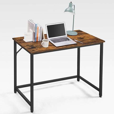 VASAGLE Computer Desk Rustic Brown and Black