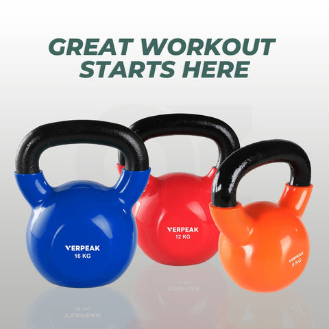 Verpeak Vinyl Kettlebell 6kg Turquoise VP-KB-125-AC