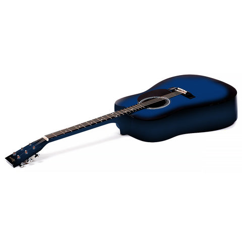 Karrera 38in Pro Cutaway Acoustic Guitar with Bag Strings - Blue Burst