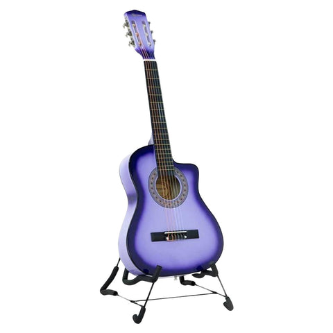 Karrera 38in Pro Cutaway Acoustic Guitar with guitar bag - Purple Burst