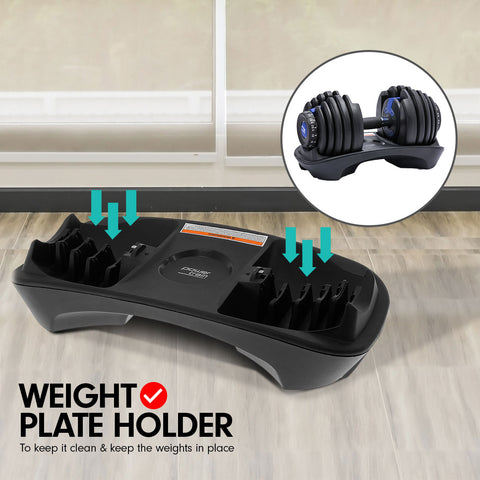 Powertrain 48KG Adjustable Dumbbell Set With Stand Blue