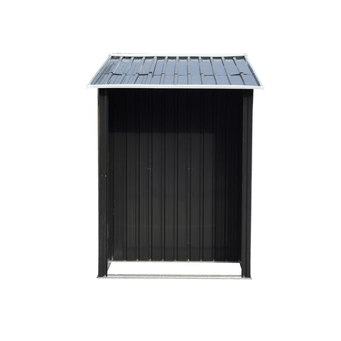 Wallaroo Garden Shed with Semi-Close Storage 4*8FT - Black