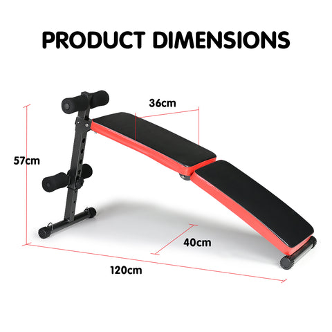 Powertrain Inclined Sit up bench with Resistance bands