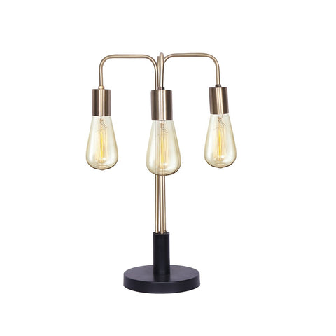 Sarantino Exposed Bulb Industrial Table Lamp