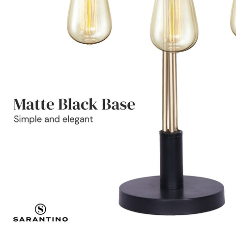 Sarantino Exposed Bulb Industrial Table Lamp