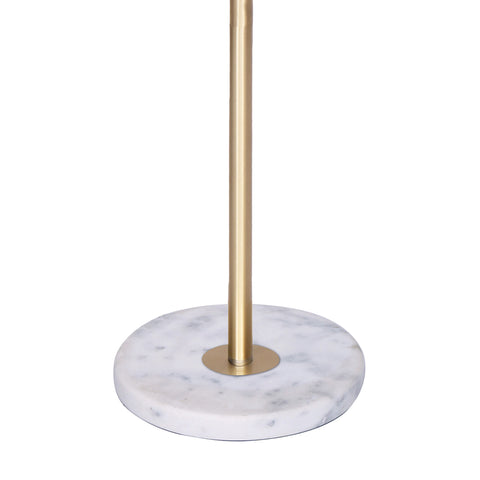 Sarantino Glass End Brass Finish Table Top Floor Lamp