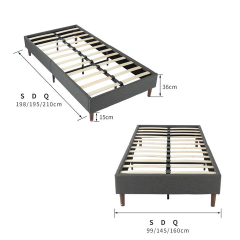 Velvet Blue Bed Frame- Single