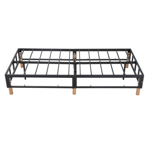 Metal Bed Frame Mattress Foundation Blue - King