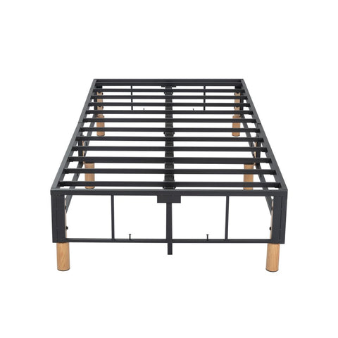 Metal Bed Frame Mattress Foundation Blue - Single