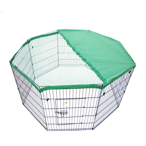 Paw Mate Pet Playpen 8 Panel 30in Foldable Dog Cage + Cover