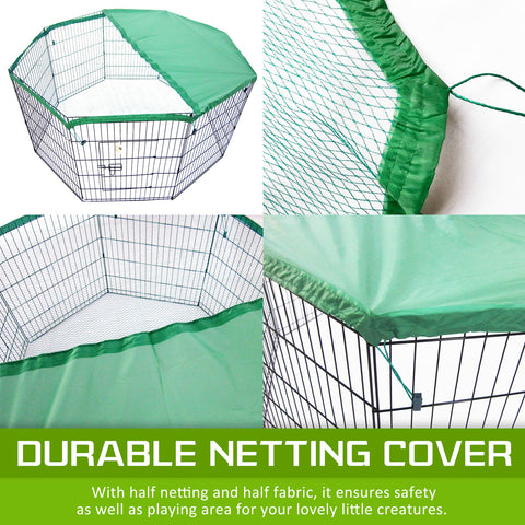 Paw Mate Pet Playpen 8 Panel 30in Foldable Dog Cage + Cover