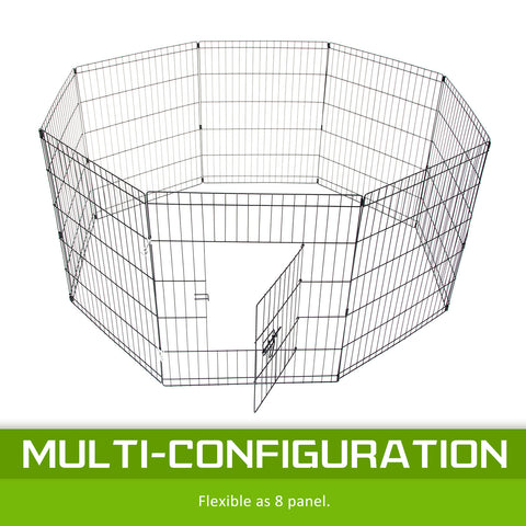 Paw Mate Pet Playpen 8 Panel 36in Foldable Dog Exercise Enclosure Fence Cage