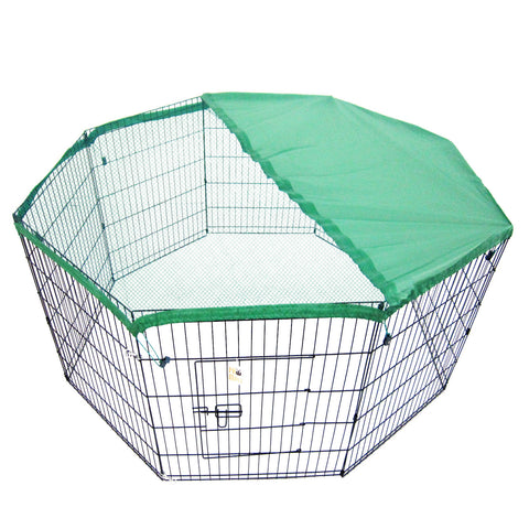 Paw Mate Pet Playpen 8 Panel 42in Foldable Dog Cage + Cover