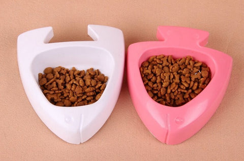 YES4PETS 2 x Medium Pet Plastic Rabbit Dog Feeding Bowls Cat Rabbit Guinea Pig Feeder