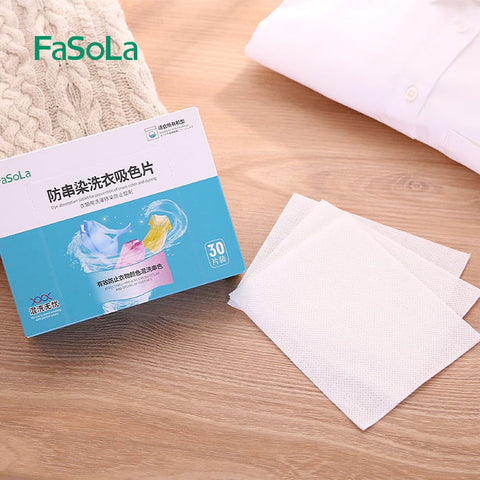 Fasola Dye Absorption Tablet For Prevention of Cross-Color and Dyeing 11*26cm 30pcs