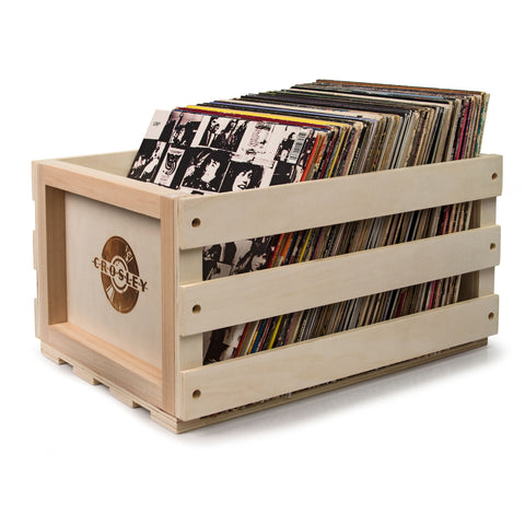 Crosley Voyager Tan - Bluetooth Portable Turntable  & Record Storage Crate