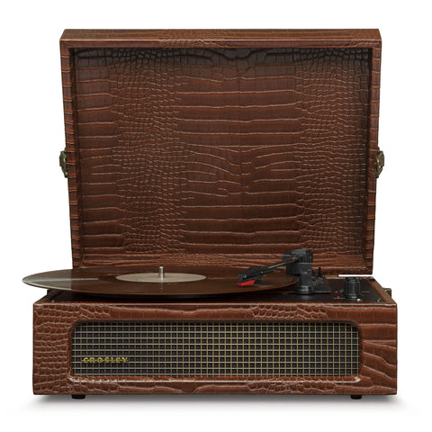 Crosley Voyager Brown Croc - Bluetooth Portable Turntable