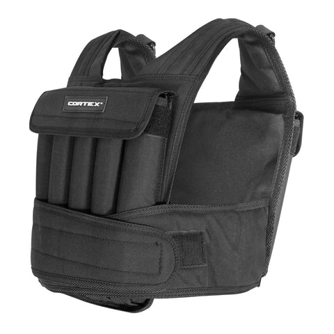 CORTEX 20kg Adjustable Weight Vest with 1kg Increments in Black