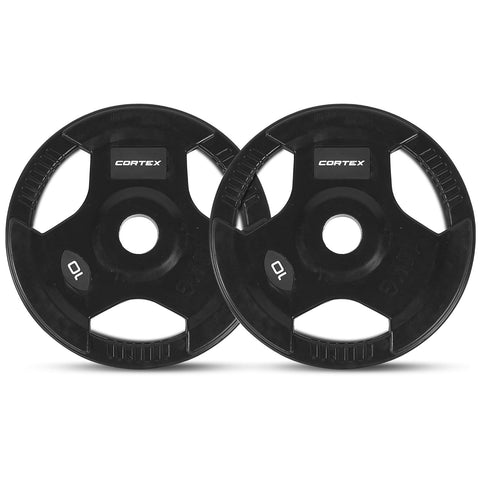 CORTEX 10kg Tri-Grip Olympic Plates 50mm (Pair)