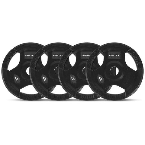 CORTEX 10kg Tri-Grip Olympic Plates 50mm (Set of 4)