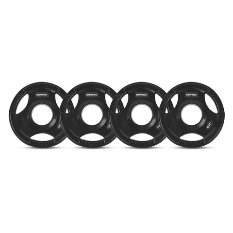 CORTEX 145kg Tri-Grip Olympic Plate Set 50mm