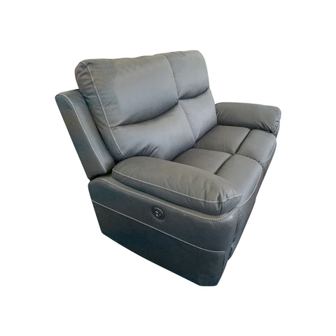 Finlay Charcoal 3R+2R+1R Finest Fabric Electric Recliner Feature Multi Positions Ultra Cushioned USB Outlets