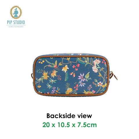 PIP Studio Petites Fleurs Dark Blue Small Square Cosmetic Bag