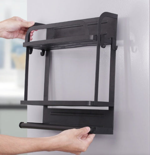 Magnetic Kitchen Fridge Storage Rack Single Layer