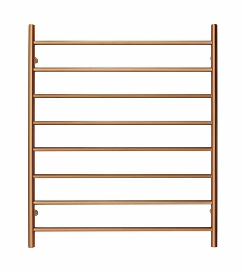 Premium Brushed Rose Gold Towel Rack - 8 Bars, Round Design, AU Standard, 1000x850mm Wide