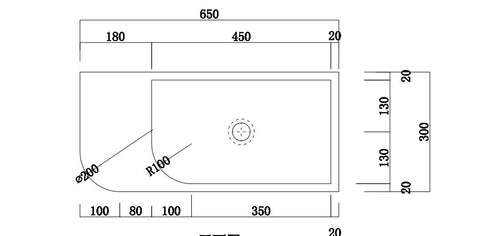 New Concrete Cement Wash Basin Counter Top Matte White Wall Hung Basin