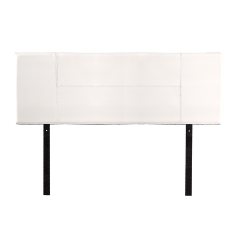 PU Leather Queen Bed Headboard Bedhead - White