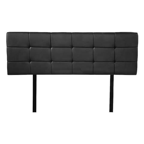 PU Leather Double Bed Deluxe Headboard Bedhead - Black