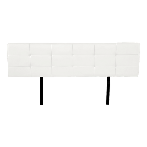 PU Leather King Bed Deluxe Headboard Bedhead - White