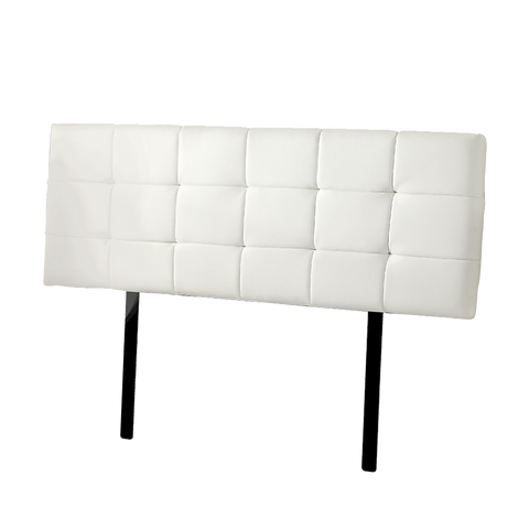 PU Leather King Bed Deluxe Headboard Bedhead - White