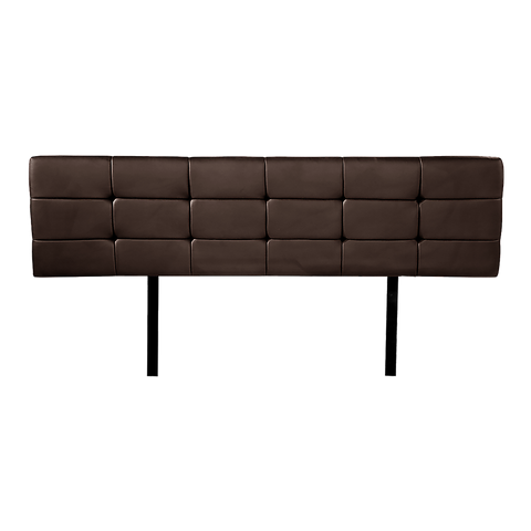 PU Leather King Bed Deluxe Headboard Bedhead - Brown