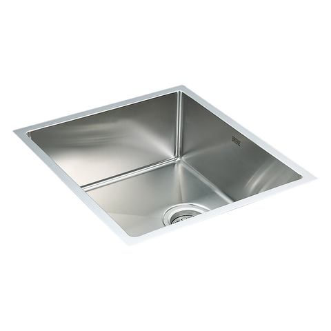 490x440mm Handmade Stainless Steel Undermount / Topmount Kitchen Laundry Sink with Waste