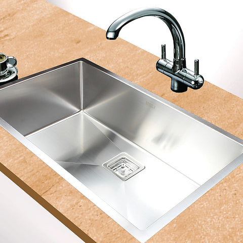 810x505mm Handmade 1.5mm Stainless Steel Undermount / Topmount Kitchen Sink with Square Waste