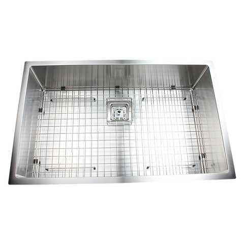 810x505mm Handmade 1.5mm Stainless Steel Undermount / Topmount Kitchen Sink with Square Waste