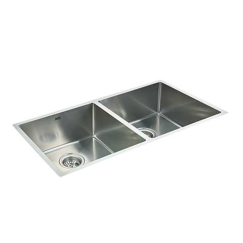 865x440mm Handmade Stainless Steel Undermount / Topmount Kitchen Sink with Waste