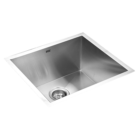 510x450mm Handmade Stainless Steel Undermount / Topmount Kitchen Laundry Sink with Waste