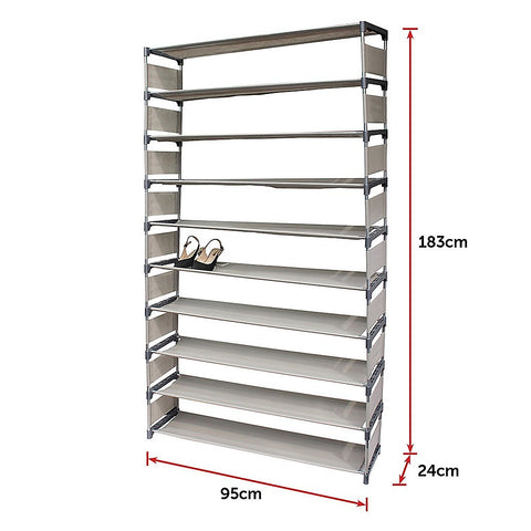 50 Pairs 10 Tiers Shoe Rack