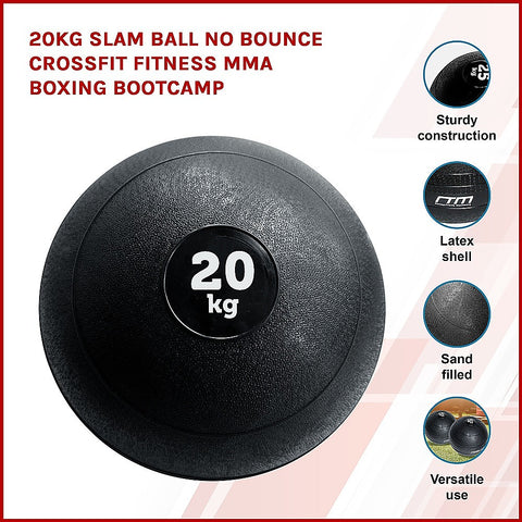 20kg Slam Ball No Bounce Crossfit Fitness MMA Boxing BootCamp