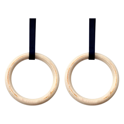 Wooden Gymnastic Rings Olympic Gym Strength Training