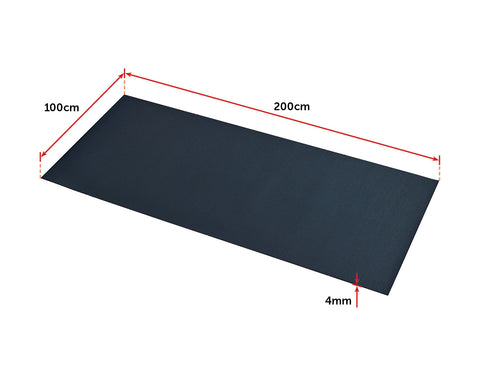 2m Gym Rubber Floor Mat Reduce Treadmill Vibration